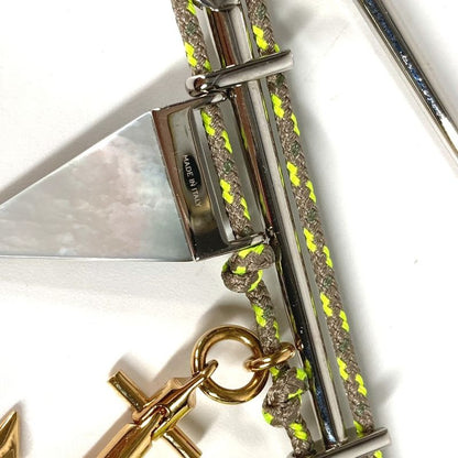 Louis Vuitton Brooch Rope LV Logo Metal Silver