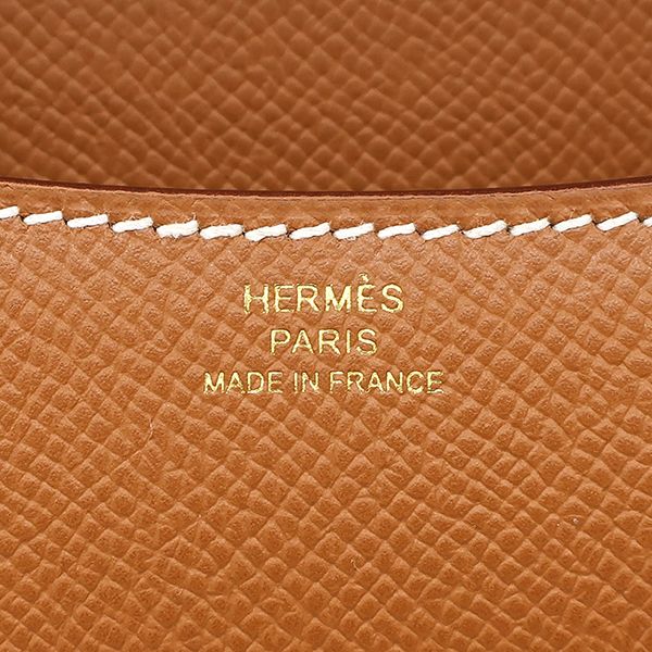 Hermes Constance 3 Mini Miroir Shoulder Bag Vaux Epson Gold Pink Gold Hardware