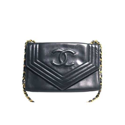 Chanel 0 CC Logo GD Leather Chain Shoulder