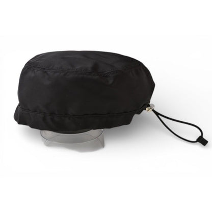 Prada Hat Beret Re-Nylon Triangle Logo Black — view 3