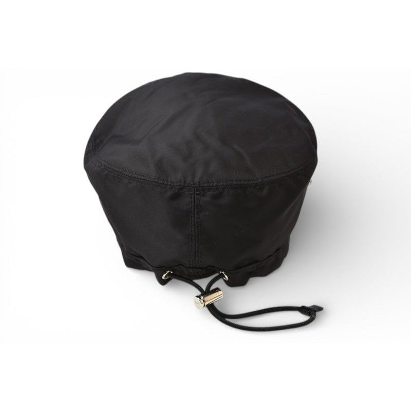 Prada Hat Beret Re-Nylon Triangle Logo Black — view 4