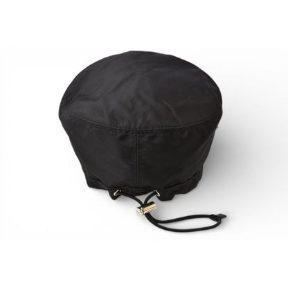 Prada Hat Beret Re-Nylon Triangle Logo Black — view 4