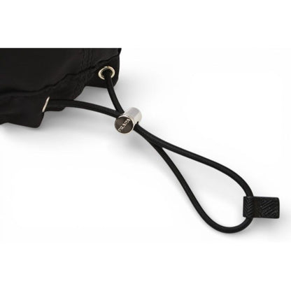Prada Hat Beret Re-Nylon Triangle Logo Black — view 5