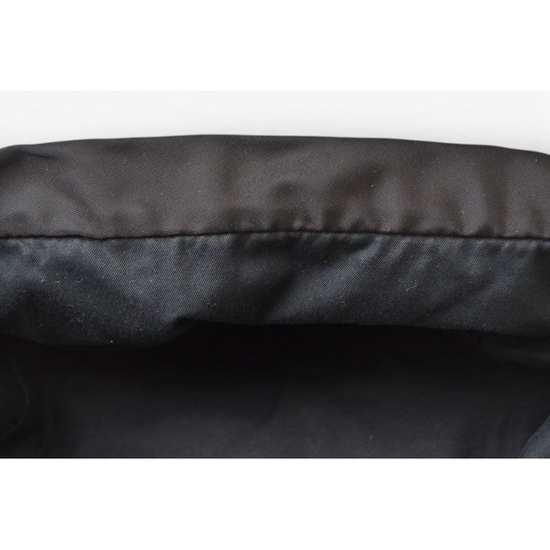 Prada Hat Beret Re-Nylon Triangle Logo Black — view 9
