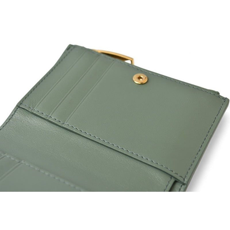 Bottega Veneta Wallet Fold Mini Intrecciato Mint — view 12