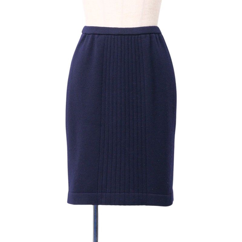 Chanel Vintage Skirt Setup Size 38 Knit Cardigan Knit Tight Skirt COCO Chanel