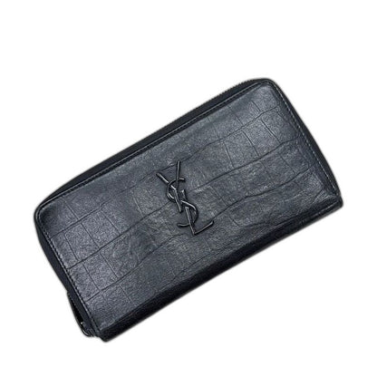 Saint Laurent Zip Around Wallet Black