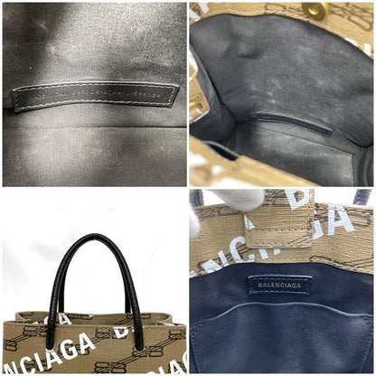 Balenciaga Shoulder Bag Shopping Phone Beige