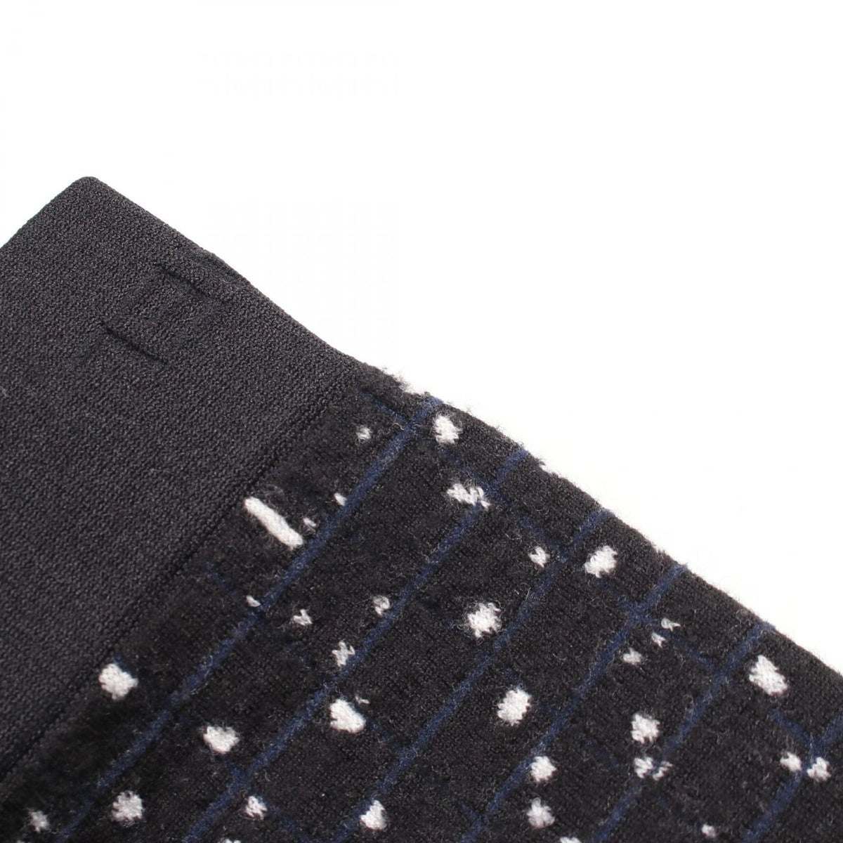 Chanel Knit Top CC Logo Black Wool Navy White — view 7