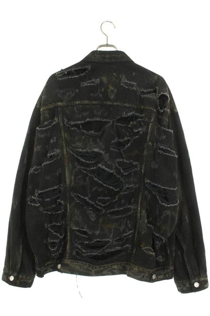 Balenciaga 748022 Tbp47 Super Destroy Oversize Denim Jacket Men's 1