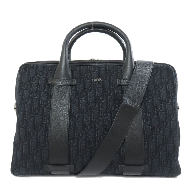 Christian DIOR Trotter Pattern 2WAY Business Bag Canvas Men's