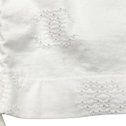 Chanel Short Sleeve T-Shirt Coco Mark Pearl Cropped Length P72733 M Size Cotton
