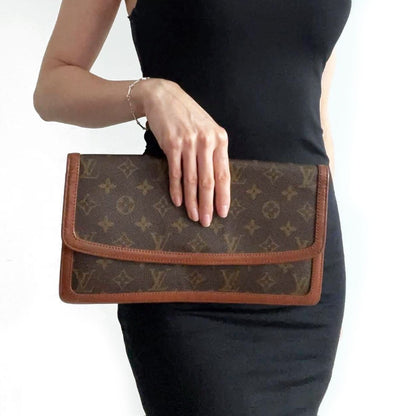 Louis Vuitton Monogram Clutch Pochette Dame GM Purse Vintage 1983