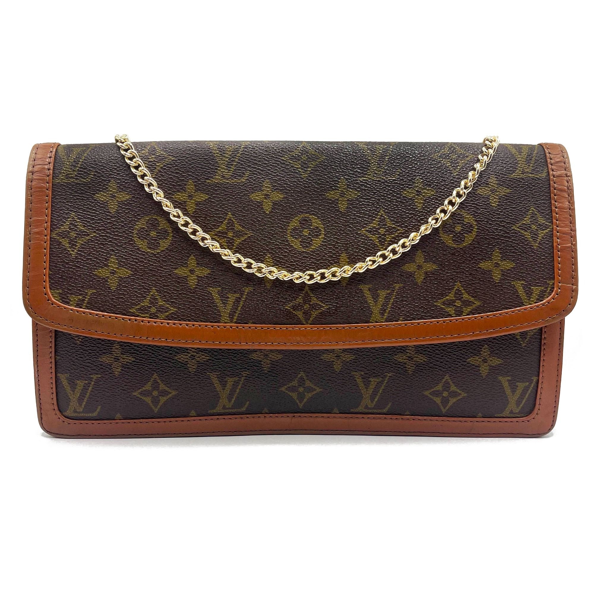 Louis Vuitton Monogram Clutch Pochette Dame GM Purse Vintage 1983