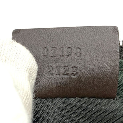 Gucci 07198 Handbag Accessory Pouch GG Canvas Leather Brown Beige Women