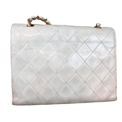 CHANEL 24K Vintage Flap Bag Lambskin Leather Quilted Chain Purse