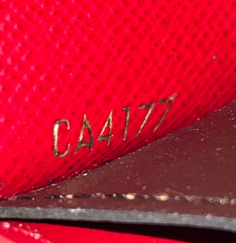 Louis Vuitton Damier Portefeuille Emilie Zipper Long Wallet N63544 Ebène Brown