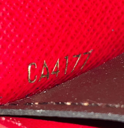 Louis Vuitton Damier Portefeuille Emilie Zipper Long Wallet N63544 Ebène Brown