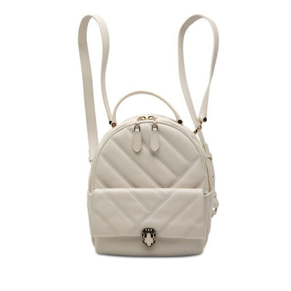 Bvlgari Serpenti Cabochon Backpack Ivory Leather