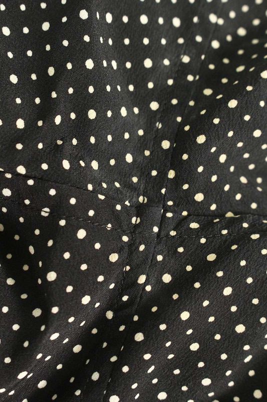 Saint Laurent Paris 646850 Y2e62 Silk Dot Long Sleeve Shirt Men's 38