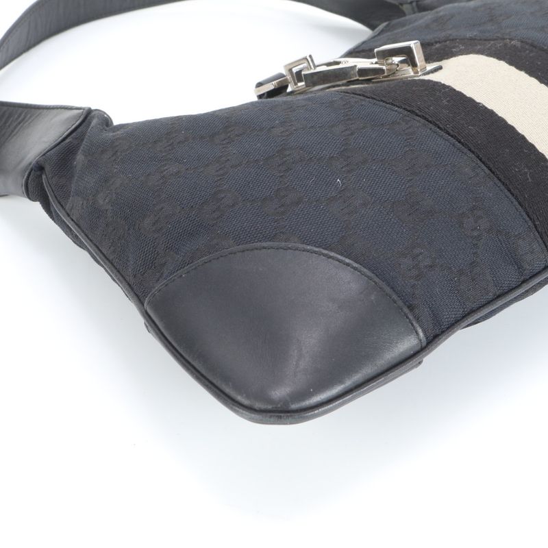 Gucci GG Canvas Jackie Leather Shoulder Bag Shoulder One Shoulder 001-4057 Tote