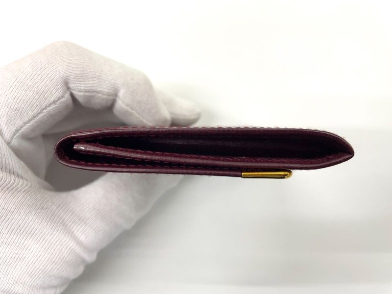 Cartier Must Line Leather Coin Case Bordeaux Made In Spain