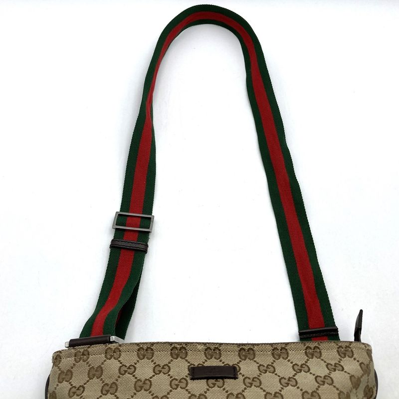 Gucci 256100 Crossbody Shoulder Bag Brown GG Canvas Sherry Line Ladies Fashion