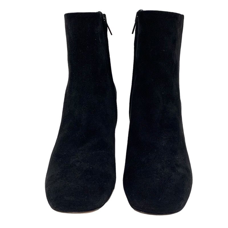 Unused Celine Boots Short Boots Shoes Bang Metal Heel Suede Black Silver