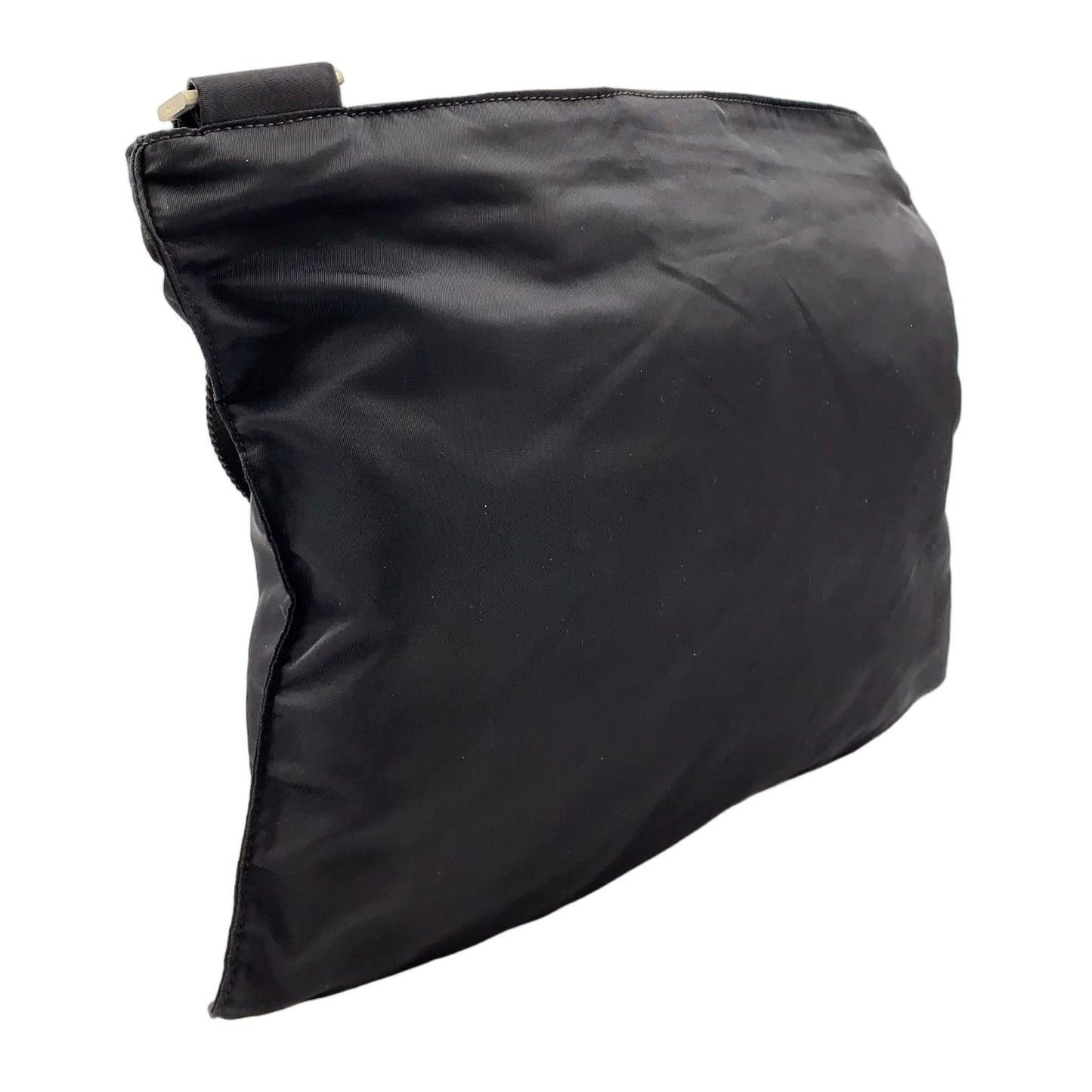 Prada New Nylon Black Shoulder Bag Silver — view 2