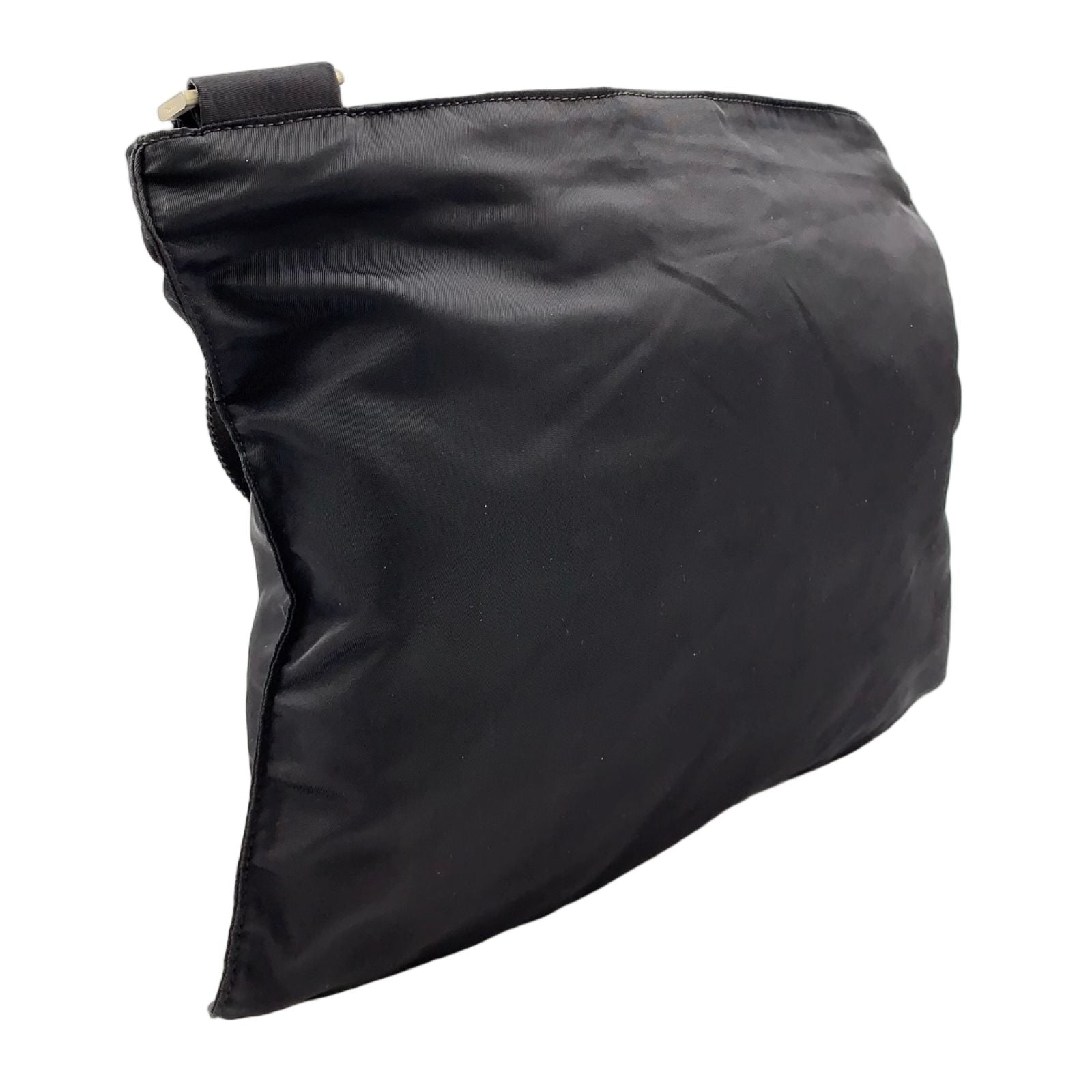 Prada New Nylon Black Shoulder Bag Silver — view 2