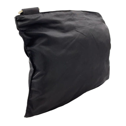 Prada New Nylon Black Shoulder Bag Silver — view 2