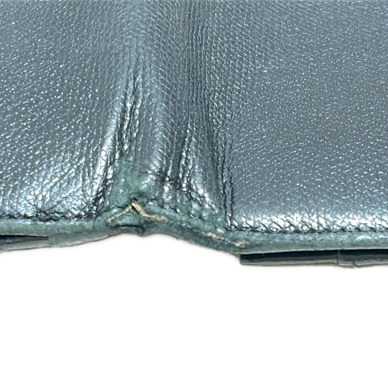 Chanel Long Wallet Coco Button A20905 Black Gold Hardware Leather