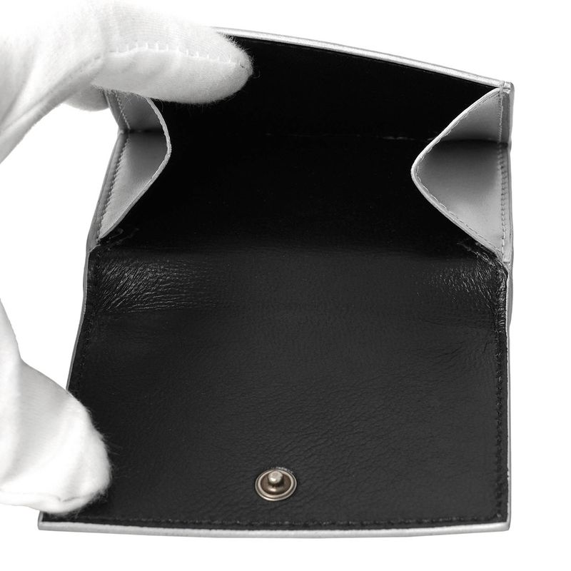 Balenciaga Trifold Wallet In Silver Essentials