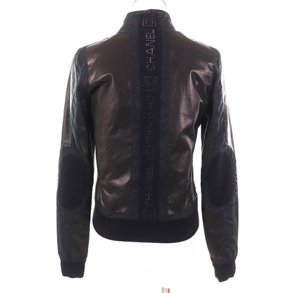 CHANEL Vintage 09P P35275 Coco Mark Hardware Back Logo Lamb Leather Zip Up