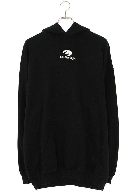 Balenciaga 578135 Tnvh2 3B Logo Embroidered Pullover Hoodie Men's M