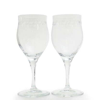 Tiffany & Co Glass Wine Glass Clear Swing Pair Set Ladies Men's Tiffany & Co