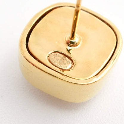 Chanel Earrings Earring Gold Coco Mark Square