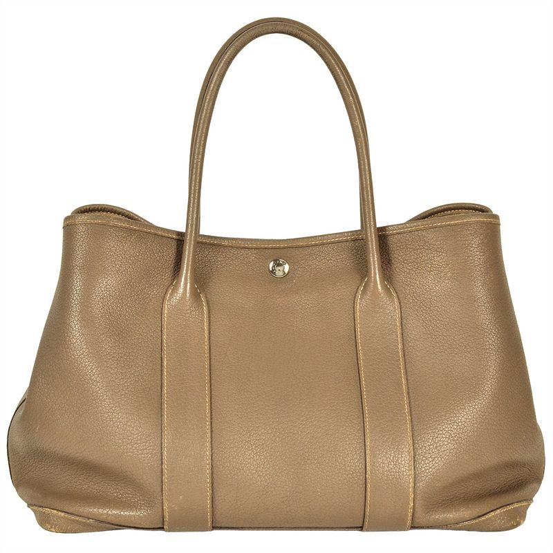 Hermes Garden Party PM Tote Bag Negonda □L Engraved Etoupe