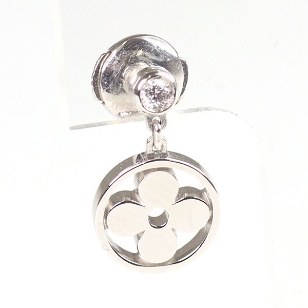 Louis Vuitton Earrings Monogram/ideal/ideal Blossom LV White Togo Old Diamond