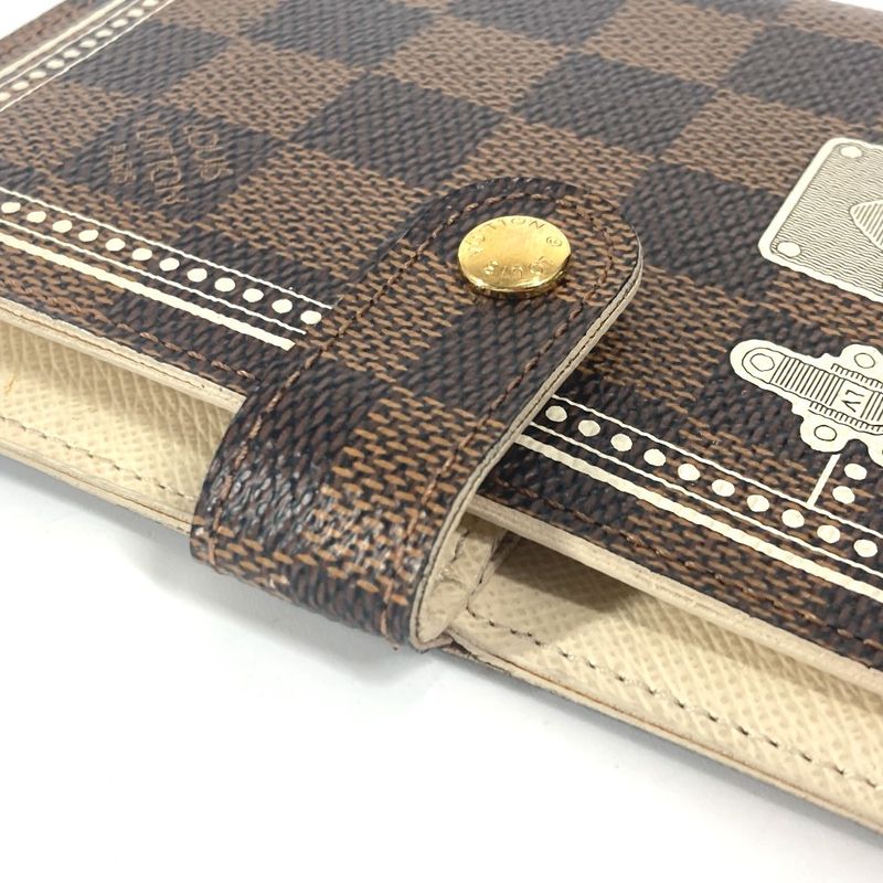 Louis Vuitton Notebook Cover Agenda PM Trunk Pattern Damier Canvas Ebene Brown