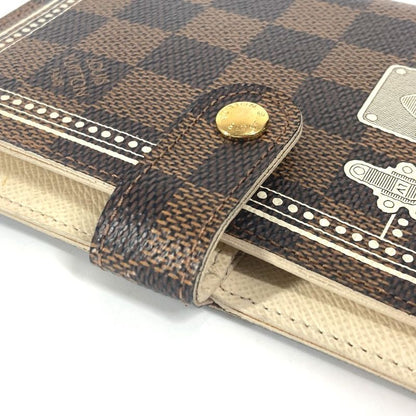Louis Vuitton Notebook Cover Agenda PM Trunk Pattern Damier Canvas Ebene Brown