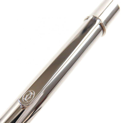 Cartier Must De Cartier Ballpoint Pen With Logo Engraving Twist Closure Silver