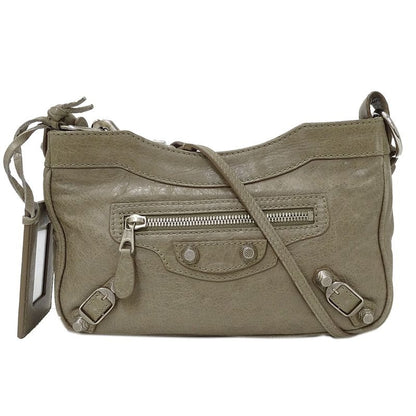 Balenciaga Bag Shoulder Leather Beige Grey Going Out
