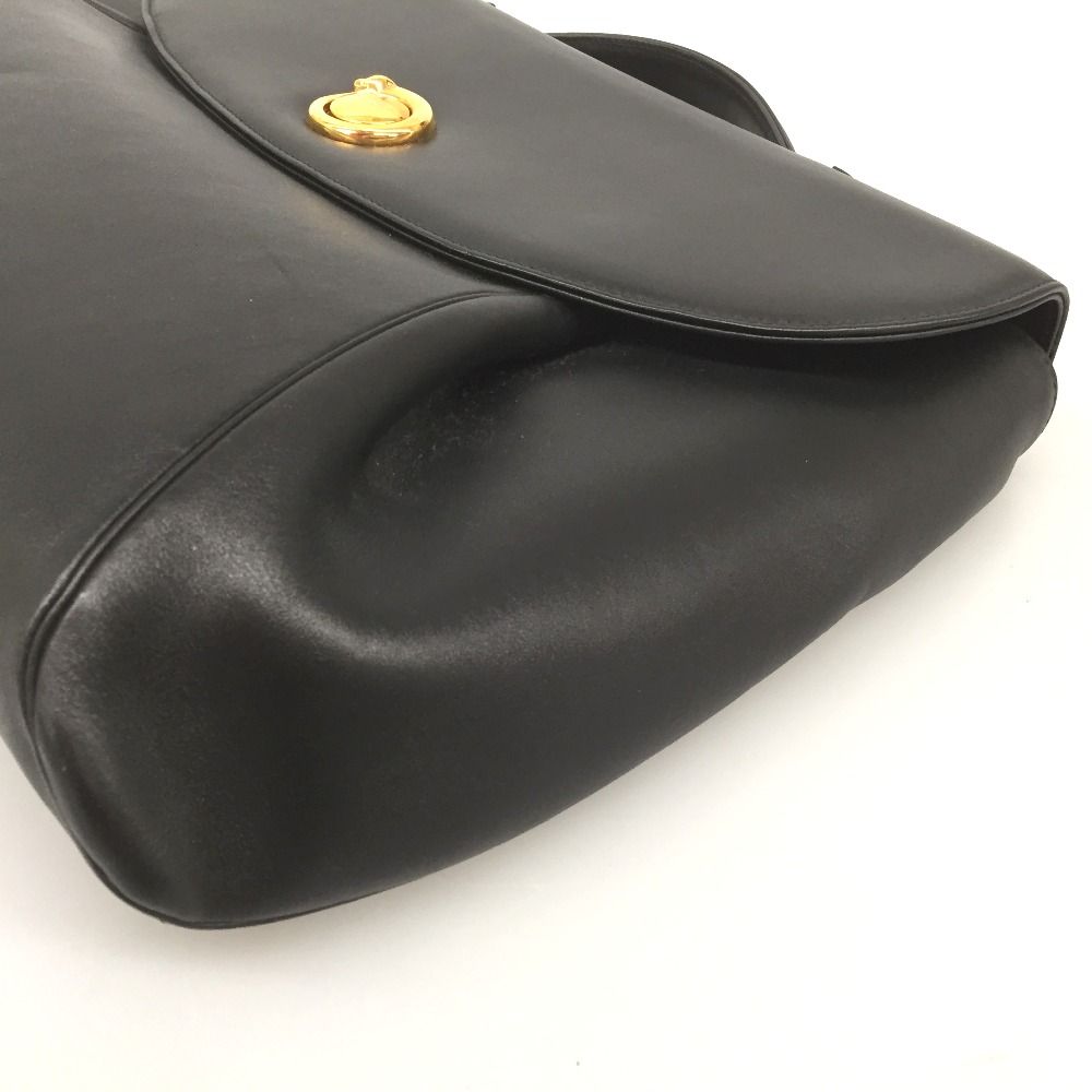 Cartier Panthère Brief Case Bag Leather Gold Hardware Black