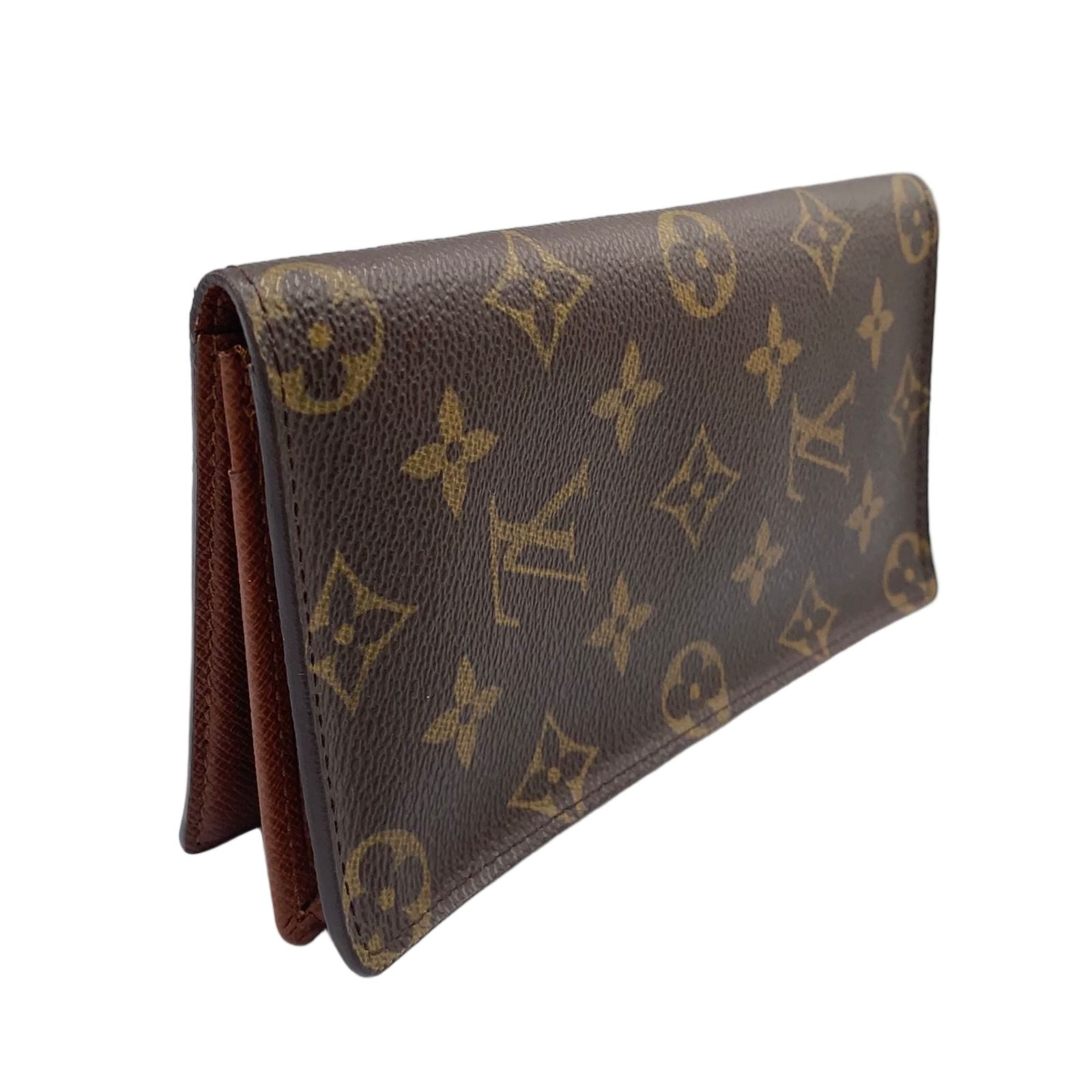 Louis Vuitton Card Holder Cles Monogram Brown Bifold Wallet — view 2