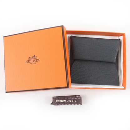 Hermes Bastia Verso Chevre Grimisty Noir Black Coin Case — view 2