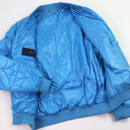 Louis Vuitton 22SS Hlb51e Monogram Quilted Blouson Jacket With Flower Logo