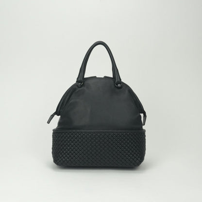 Bottega Veneta Intrecciato Tote Black Silver Handbag