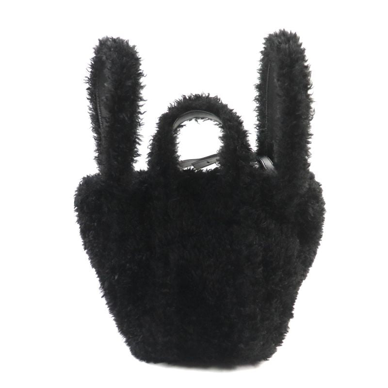 Balenciaga 672793 Everyday 2.0 Xs Logo Embroidered F Fur Shoulder Tote Bag