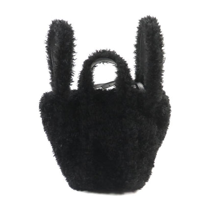 Balenciaga 672793 Everyday 2.0 Xs Logo Embroidered F Fur Shoulder Tote Bag